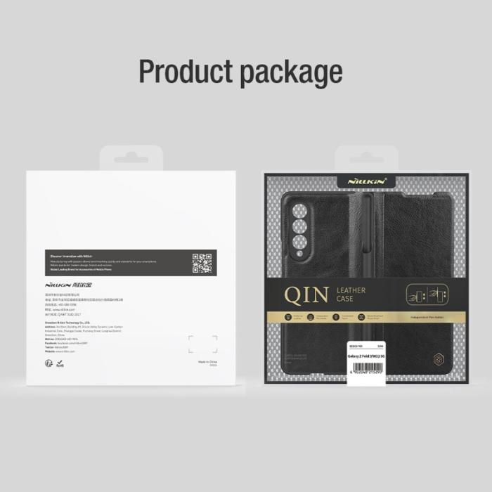 Nillkin - NILLKIN Qin Series Samsung Galaxy Z Fold3 5G Fodral Grön