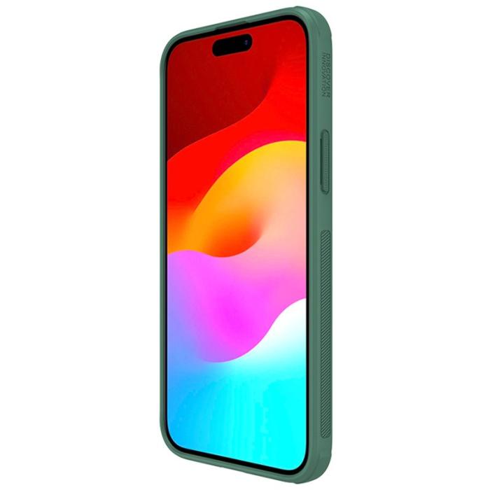 Nillkin - NILLKIN Super Frosted Shield Pro iPhone 15 Plus Fodral Grön