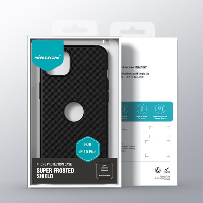 Nillkin - NILLKIN Super Frosted Shield Pro iPhone 15 Plus Skal Svart