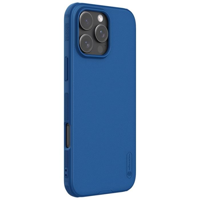 Nillkin - NILLKIN Super Frosted Shield Pro iPhone 16 Pro Fodral Blå