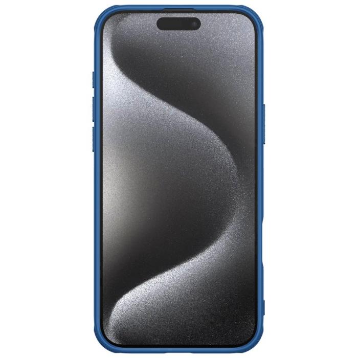 Nillkin - NILLKIN Super Frosted Shield Pro iPhone 16 Pro Fodral Blå