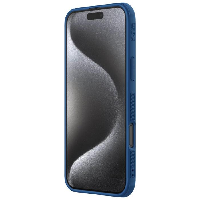 Nillkin - NILLKIN Super Frosted Shield Pro iPhone 16 Pro Fodral Blå