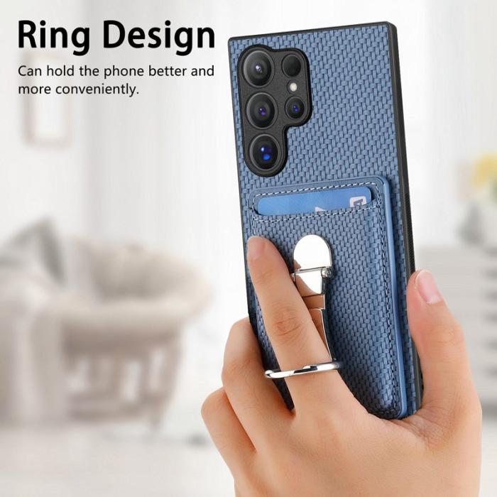 CASENEO - D.G Ming Samsung Galaxy S25 Ultra Skal Äkta läder - Blå