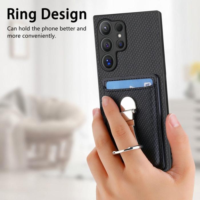 CASENEO - D.G Ming Samsung Galaxy S25 Ultra Skal Äkta läder - Svart