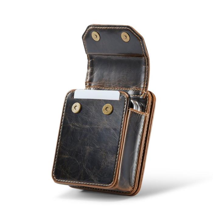 OEM - Samsung Galaxy Z Flip7 FE 5G Fodral Läder med Rem - Kaffe