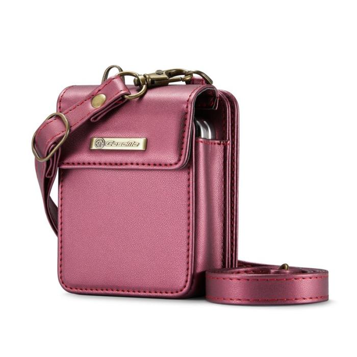 OEM - Samsung Galaxy Z Flip7 FE 5G Läderfodral RFID Röd