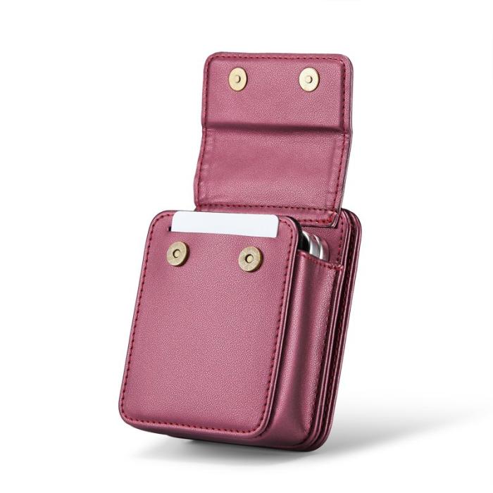 OEM - Samsung Galaxy Z Flip7 FE 5G Läderfodral RFID Röd