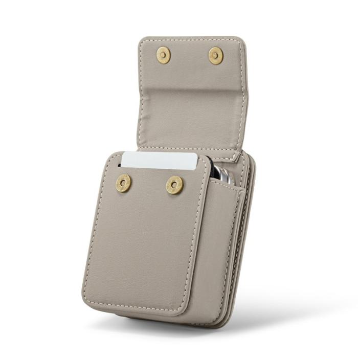 OEM - Samsung Galaxy Z Flip7 FE 5G Läderfodral RFID Skydd - Grå