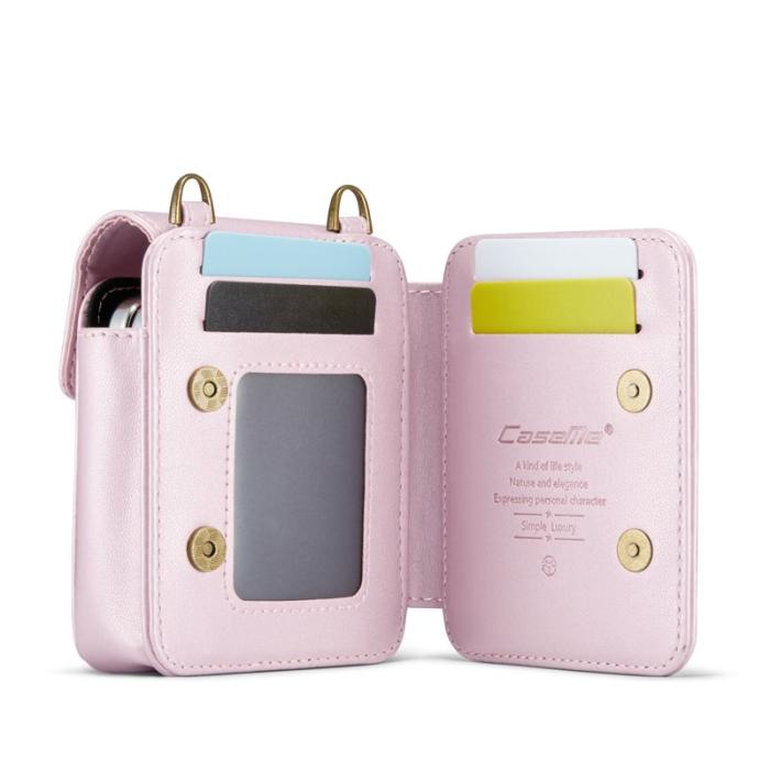 OEM - Samsung Galaxy Z Flip7 FE 5G Läderfodral RFID Skydd - Rosa