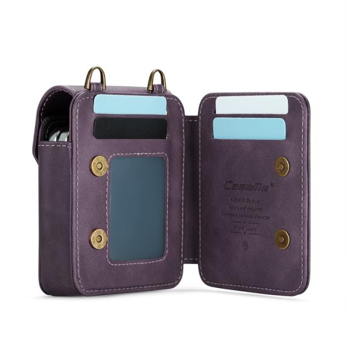 OEM - Samsung Galaxy Z Flip7 FE Fodral med Rem RFID Läder Lila