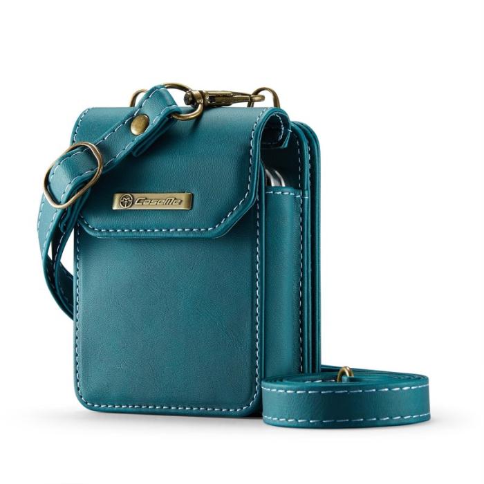 OEM - Samsung Galaxy Z Flip7 FE Fodral med Rem RFID Skydd Läder Grön