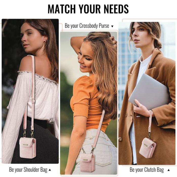 OEM - Samsung Galaxy Z Flip7 FE Fodral med Rem RFID Skydd Läder Rosa