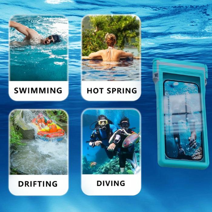 SHELLBOX - SHELLBOX 15m Vattentät Mobilpouch 7-tums Blå