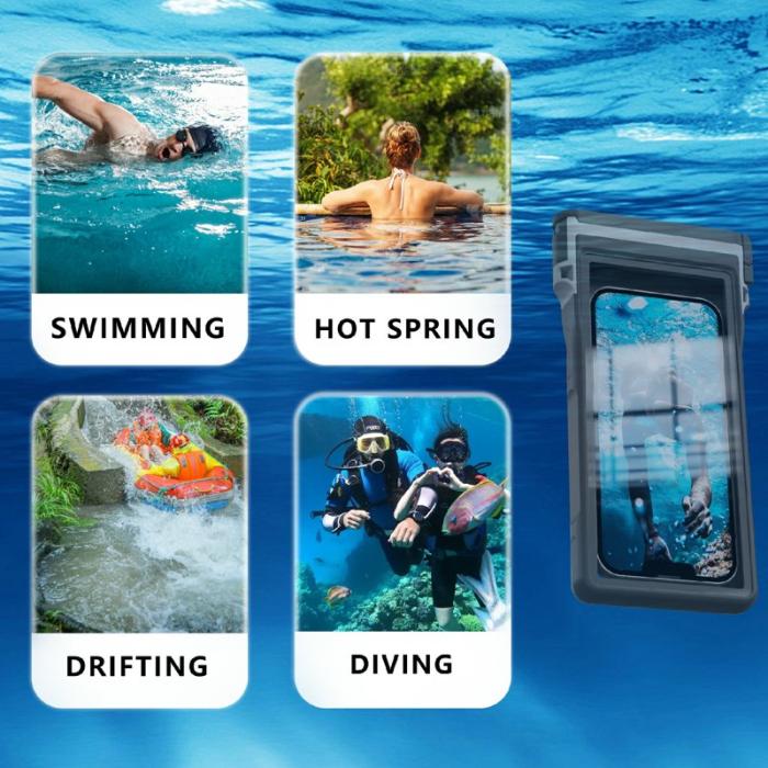 SHELLBOX - SHELLBOX 15m Vattentät Mobilpouch 7-tums Svart