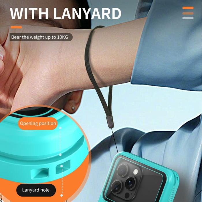 SHELLBOX - SHELLBOX Air Box Series iPhone 15 Pro Max Skal Vattentålig Blå