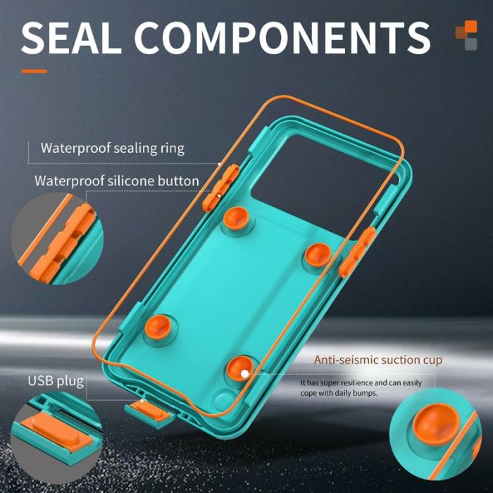 SHELLBOX - SHELLBOX Air Box Series iPhone 15 Pro Max Skal Vattentålig Blå