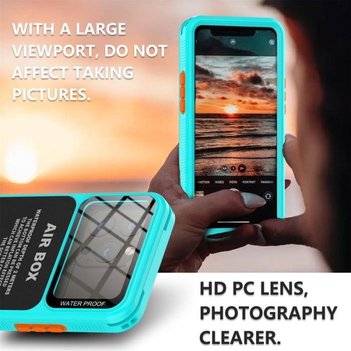 SHELLBOX - SHELLBOX Air Box Series iPhone 15 Pro Vattentät Skal Blå