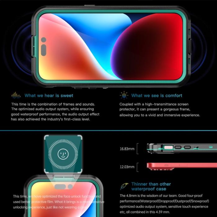 SHELLBOX - SHELLBOX Dot+ Series Skal för iPhone 15 Pro Max - Blå