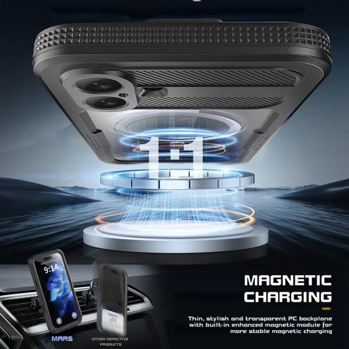 SHELLBOX - SHELLBOX iPhone 16 Plus Skal MagSafe Vattentålig Klar Svart