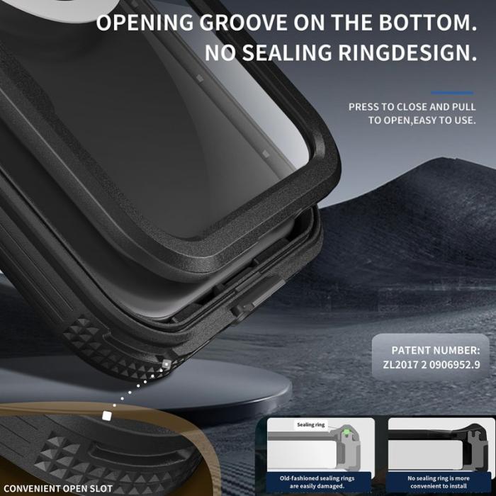 SHELLBOX - SHELLBOX iPhone 16 Plus Skal MagSafe Vattentålig Klar Svart