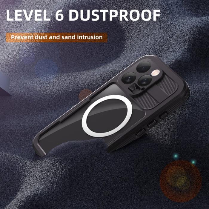 SHELLBOX - SHELLBOX iPhone 16 Pro Vattentät Fodral MagSafe Klar Svart