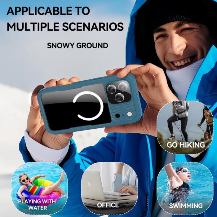 SHELLBOX - SHELLBOX iPhone 17 Pro Max Skal IP68 Vattentät MagSafe Blå