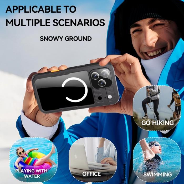 SHELLBOX - SHELLBOX iPhone 17 Pro Max Vattentät Skal MagSafe Transparent Svart