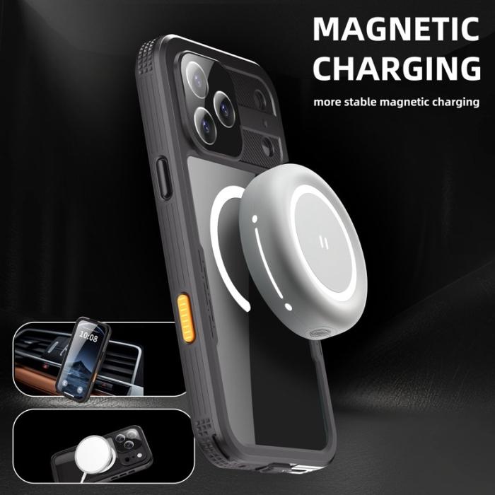 SHELLBOX - SHELLBOX iPhone 17 Pro Max Vattentät Skal MagSafe Transparent Svart