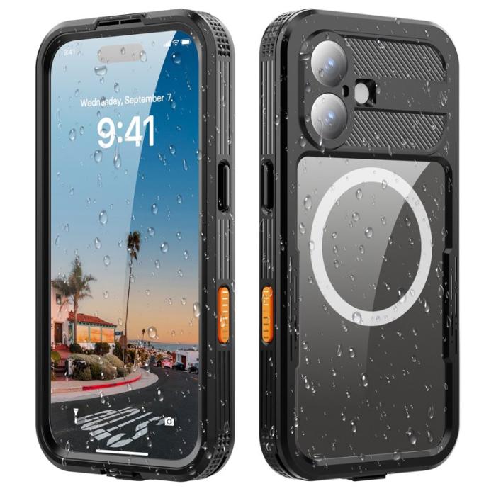 SHELLBOX - SHELLBOX iPhone 17 Vattentät Skal IP68 MagSafe Kompatibel Svart