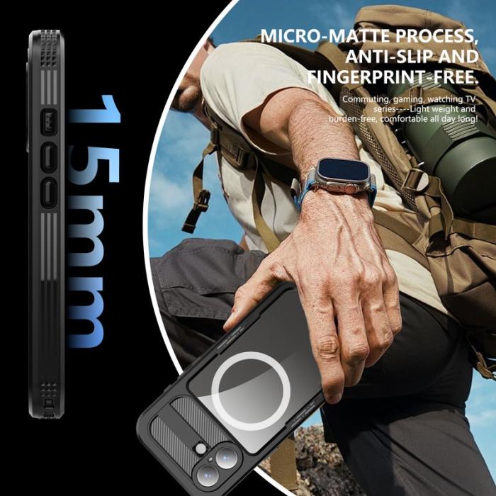 SHELLBOX - SHELLBOX iPhone 17 Vattentät Skal IP68 MagSafe Kompatibel Svart