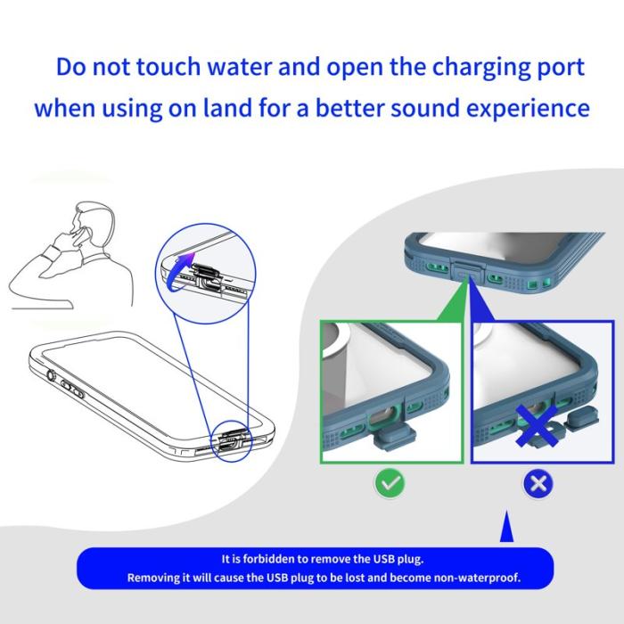 SHELLBOX - SHELLBOX iPhone Air Vattentåligt Fodral MagSafe Klar Blå