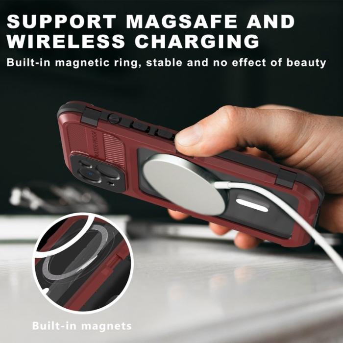 SHELLBOX - SHELLBOX M Series Fodral till iPhone 14 IP68 Vattentät Röd