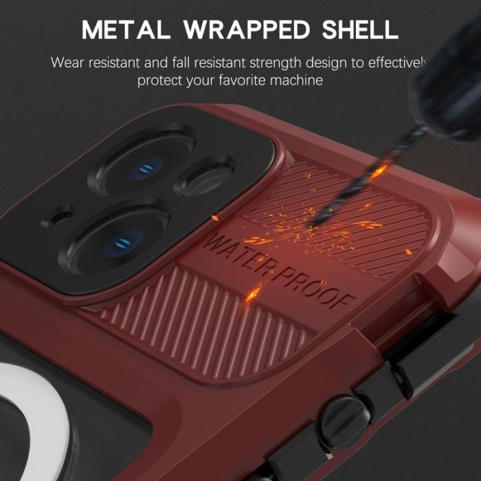 SHELLBOX - SHELLBOX M Series Fodral till iPhone 14 IP68 Vattentät Röd