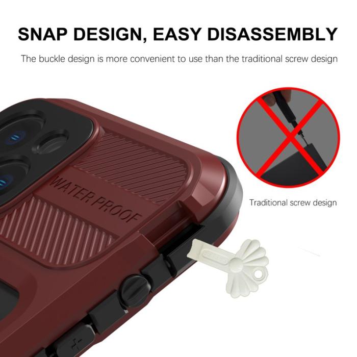 SHELLBOX - SHELLBOX M Series Fodral till iPhone 14 IP68 Vattentät Röd