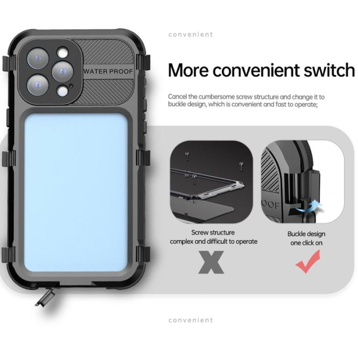 SHELLBOX - SHELLBOX M Series iPhone 13 Pro Max Skal Vattentät Svart