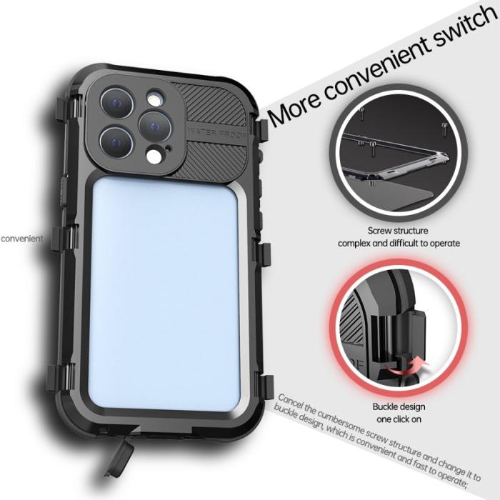 SHELLBOX - SHELLBOX M Series iPhone 13 Pro Vattentät Fodral Svart