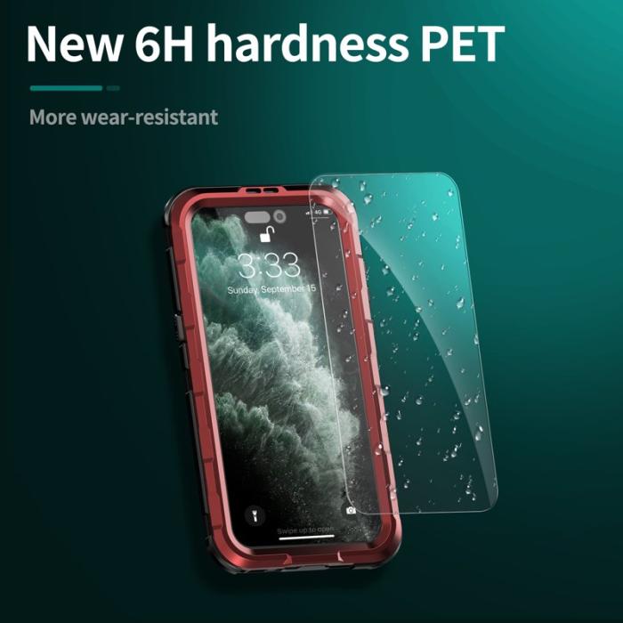 SHELLBOX - SHELLBOX M Series iPhone 15 Pro Vattentät Skal Röd