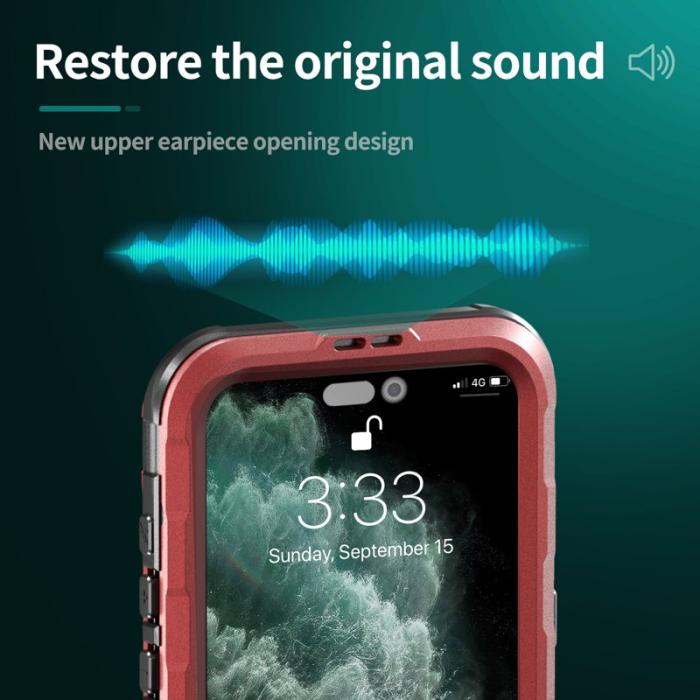 SHELLBOX - SHELLBOX M Series iPhone 15 Pro Vattentät Skal Röd