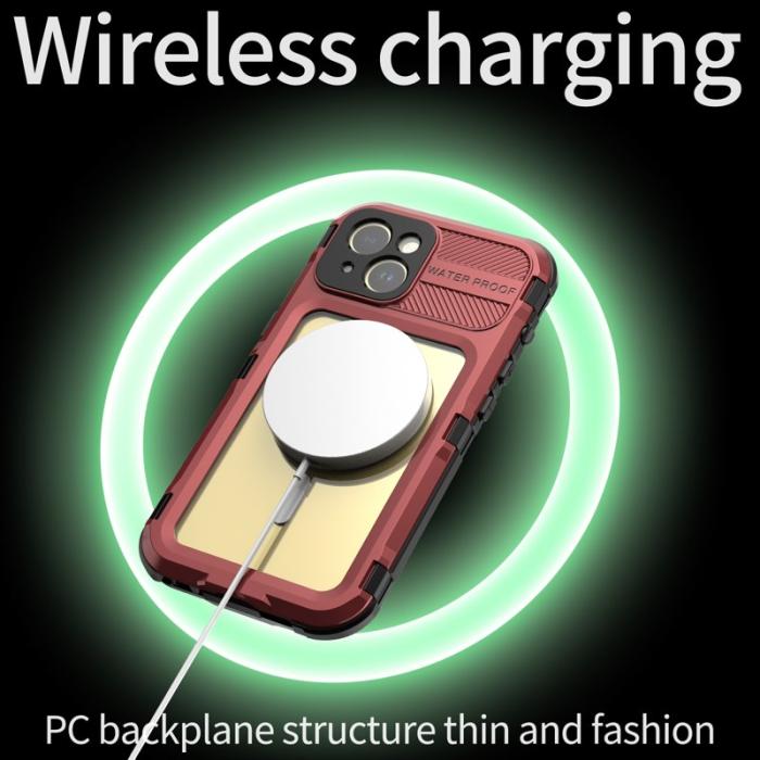 SHELLBOX - SHELLBOX M Series Metal IP68 Fodral för iPhone 15 Röd