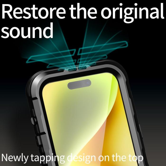 SHELLBOX - SHELLBOX M Series Metal IP68 Fodral för iPhone 15 - Svart