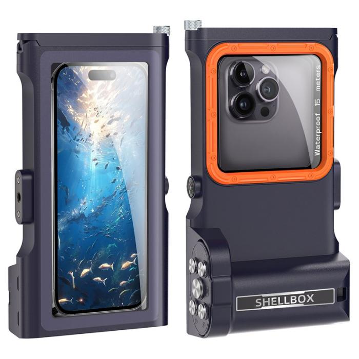 SHELLBOX - SHELLBOX Pro Gen 3 Vattentätt Fodral iPhone 16 Pro Max Blå