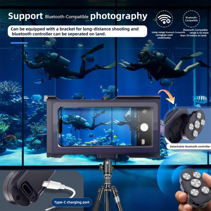 SHELLBOX - SHELLBOX Pro Gen 3 Vattentätt Fodral iPhone 16 Pro Max Blå