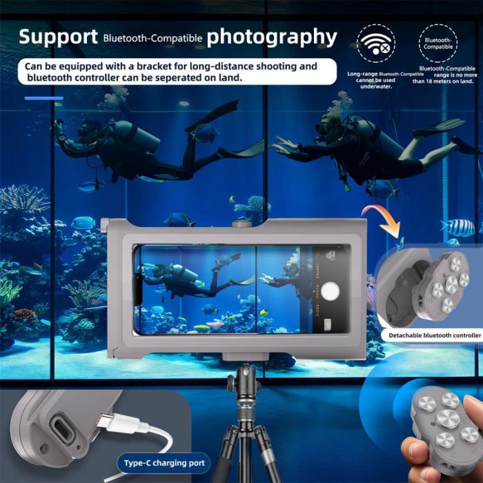 SHELLBOX - SHELLBOX Pro Gen 3 Vattentätt Fodral iPhone 16 Pro Max Grå