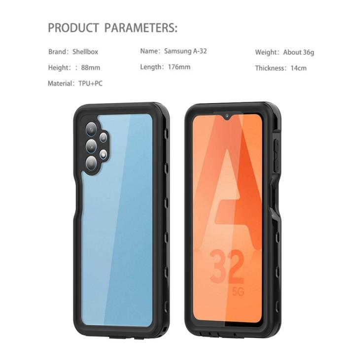 SHELLBOX - SHELLBOX Underwater Skal IP68 Vattentät för Samsung Galaxy A32 5G