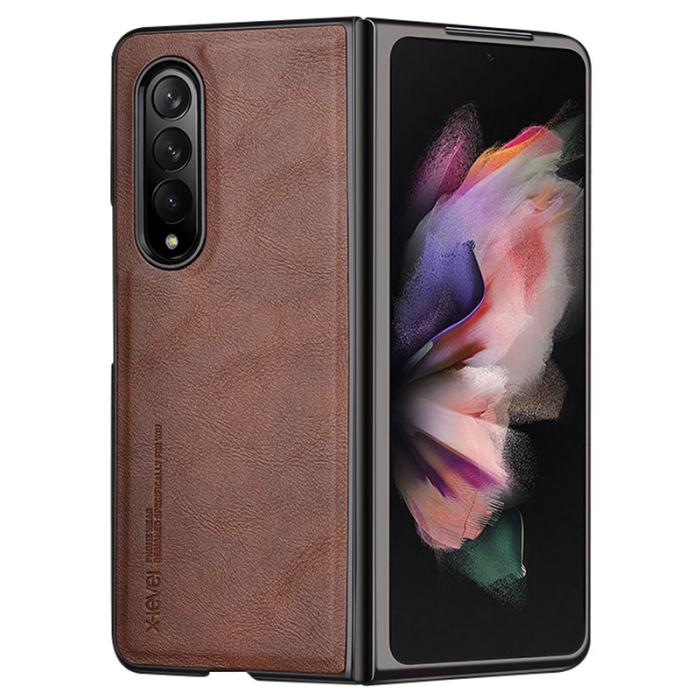 X-Level - X-LEVEL Bojue-3 Fodral till Samsung Galaxy Z Fold3 5G - Brun
