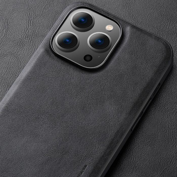 X-Level - X-LEVEL Bojue-3 iPhone 15 Pro Max Skal PU Läder TPU Svart