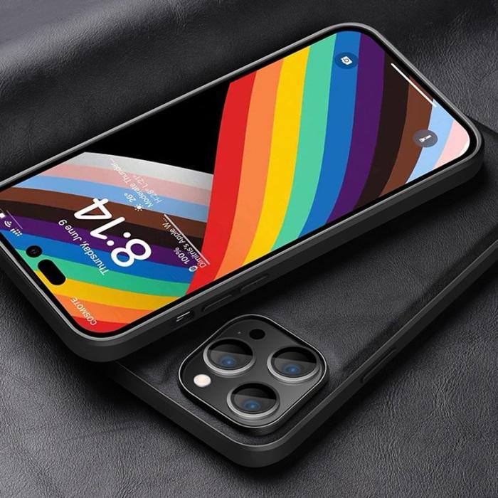 X-Level - X-LEVEL Bojue-3 iPhone 15 Pro Max Skal PU Läder TPU Svart