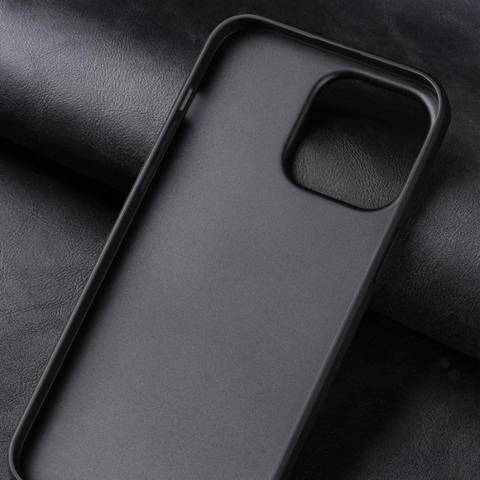 X-Level - X-LEVEL Bojue-3 iPhone 15 Pro Skal PU Läder Svart