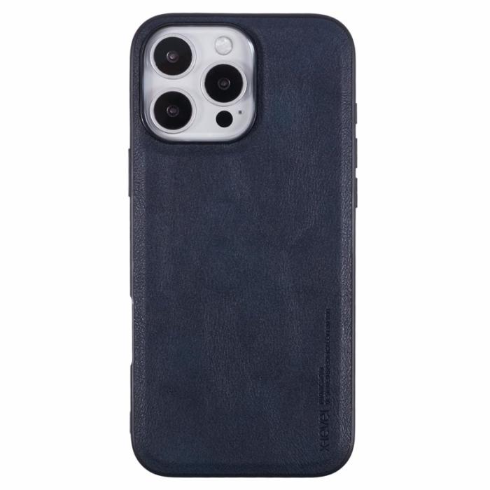 X-Level - X-LEVEL Bojue-3 iPhone 16 Pro Skal Läderbelagd Blå