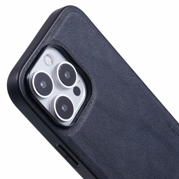 X-Level - X-LEVEL Bojue-3 iPhone 16 Pro Skal Läderbelagd Blå